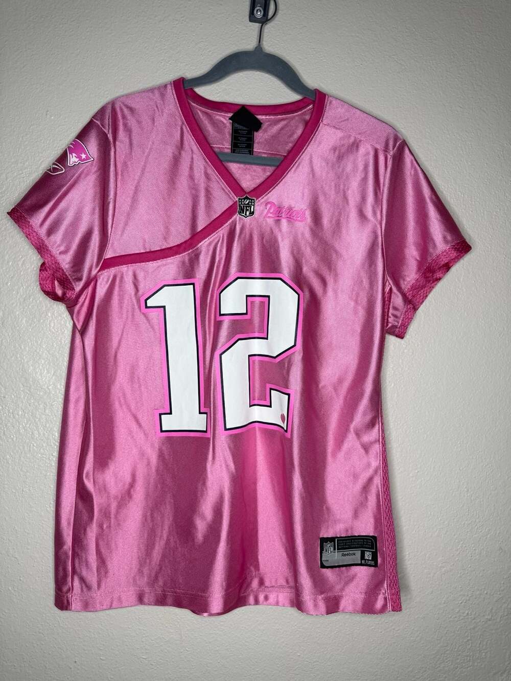 Reebok Tom Brady New England Patriots Pink NFL Women's Jersey Size XL